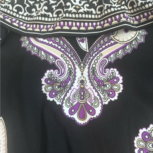 White House Black Market Black and Purple Maxi Dress - Picture 10 of 11